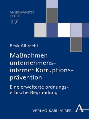 cover image of Unternehmensinterne Korruptionsprävention